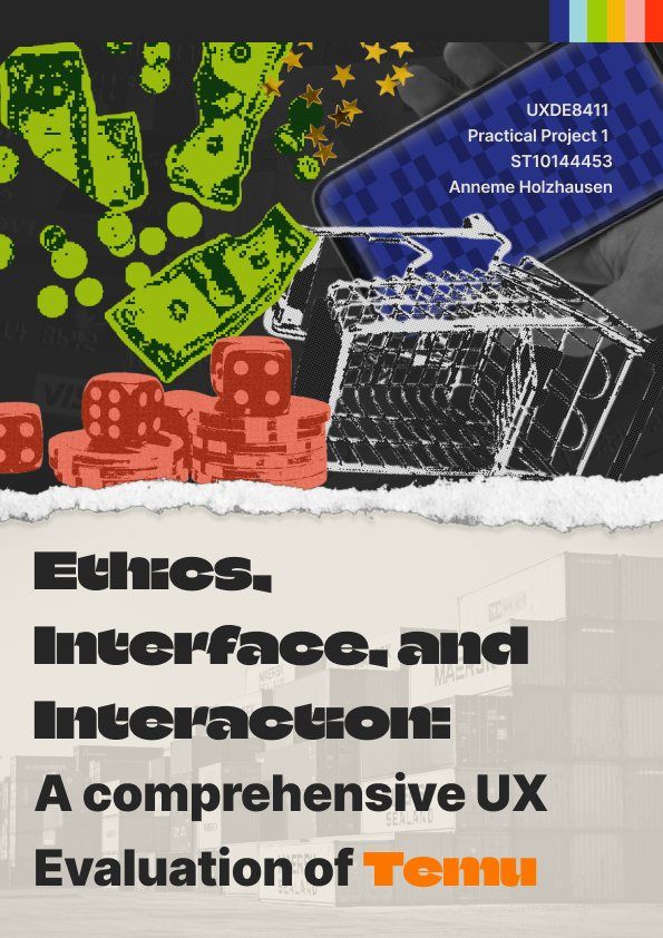 Report cover: Ethics, Interface, and Interaction, A Comprehensive UX Evaluation of Temu